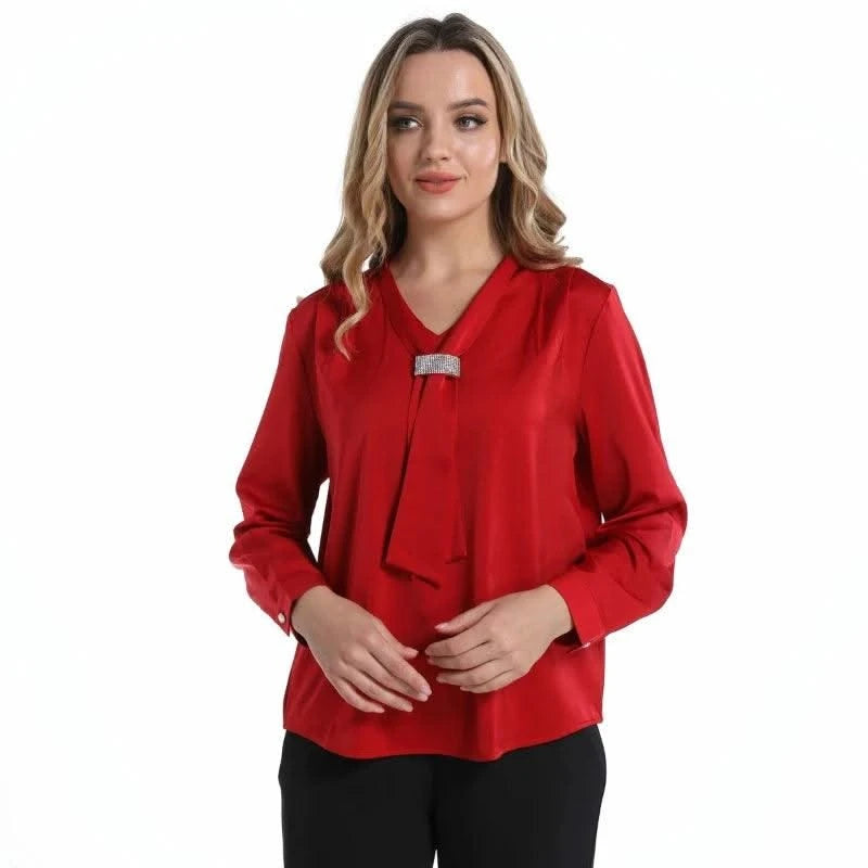Women's Red Ribbon Top