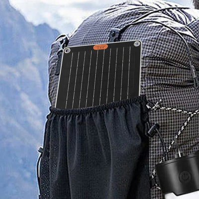 15W Portable Solar Panel with 2 USB Ports Camping Solar Panel Charger Solar Charger for Outdoor Camping Hiking Phone Charger