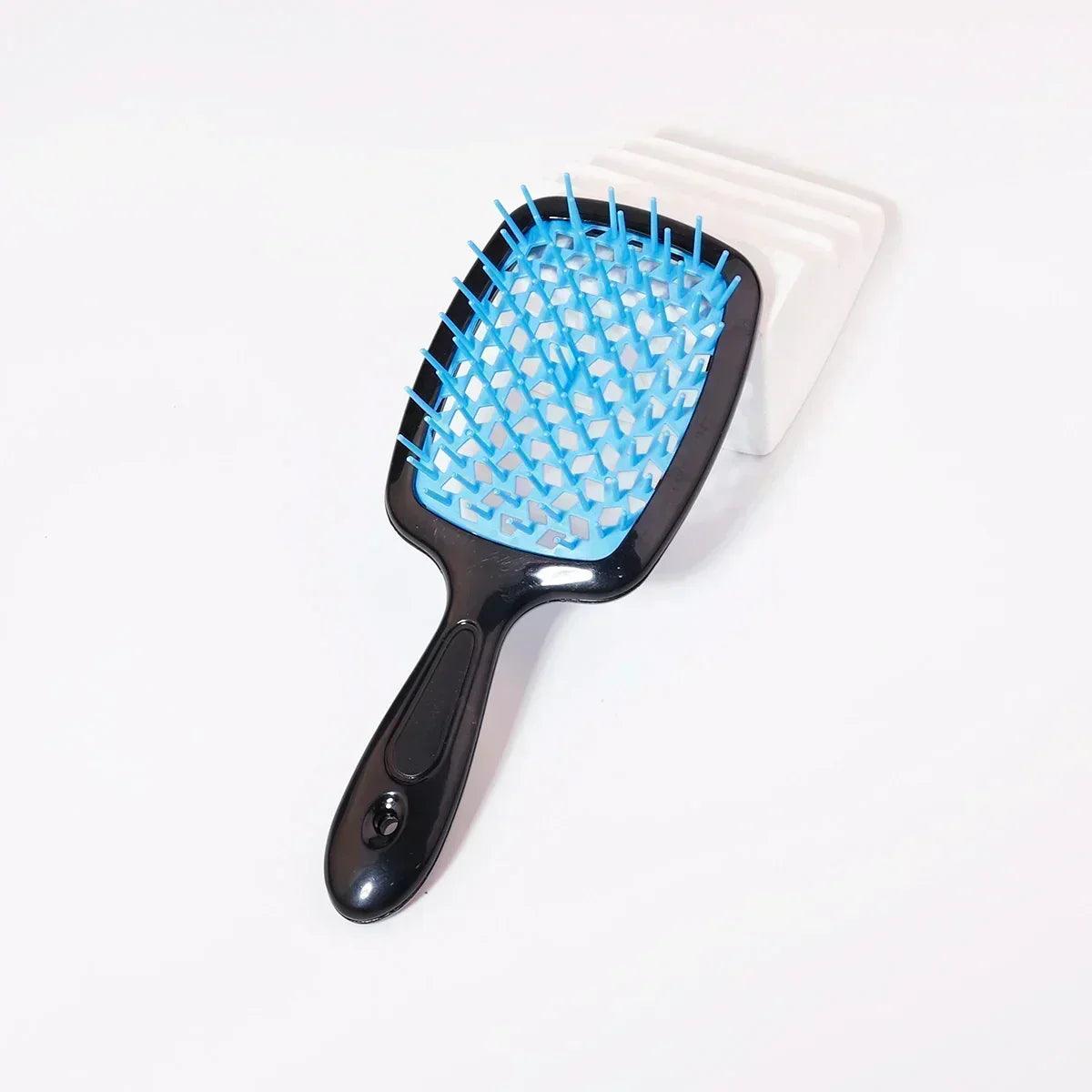 1 piece of mesh hollow massage comb straight hair styling brush drying special for real wigs