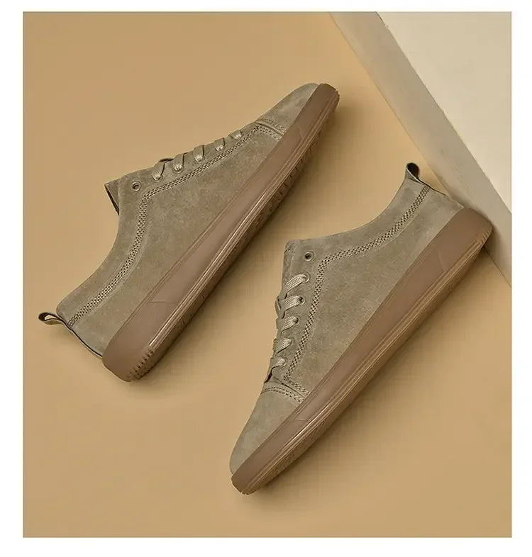 Summer New Fashion Casual Leather Shoes Lace-up Comfortable Men's Oxford Shoes Outdoor Soft Dress Shoes Non-slip Sports Shoes