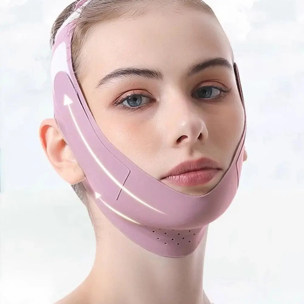 Anti Wrinkle Face Slimming Bandage Facial Massage Breathable Face Lift Up Strap Graphene Elastic Chin Cheek Lifting Belt