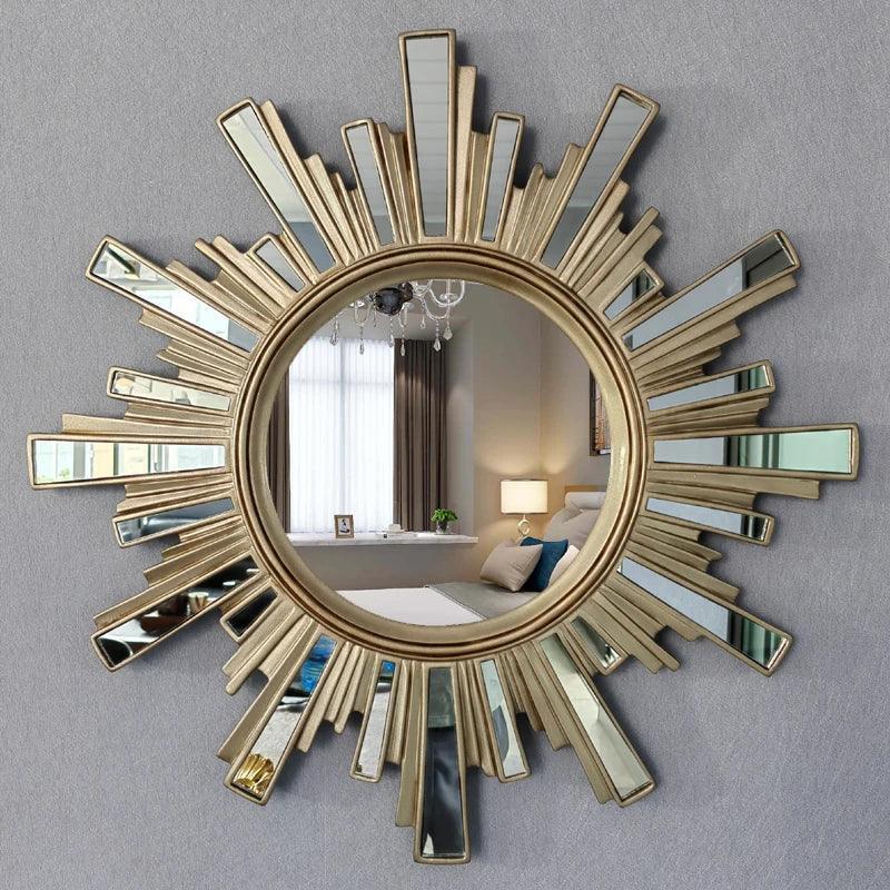 Living room luxury mirror design aesthetic european unique xenomorph vintage irregular espelhos decorativos home decor