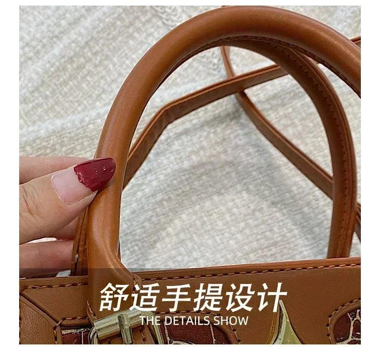 Elegant classic designer paris fashion inspired handbag for women with minimalist vintage charm and logo