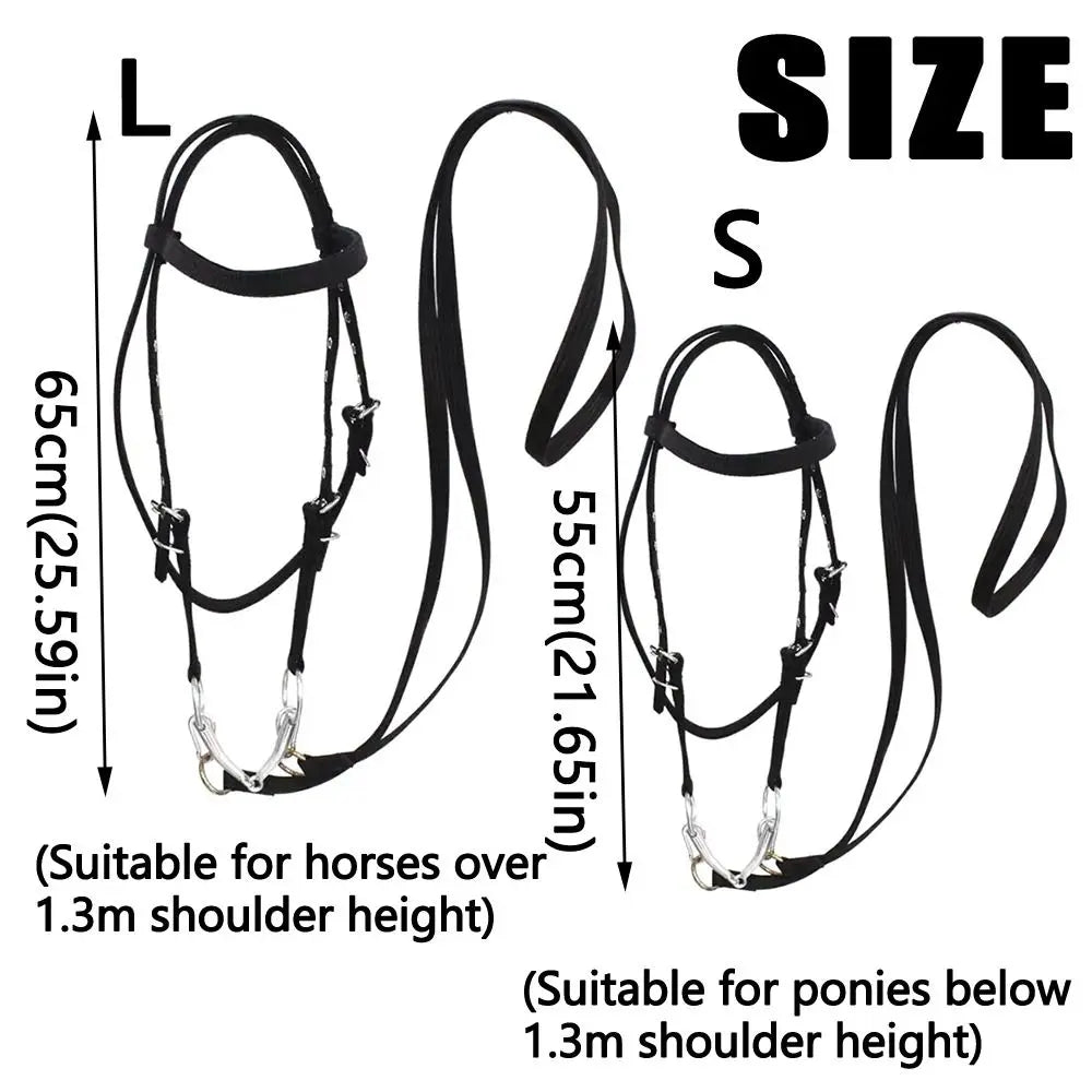 Thickened Horse Halters Comfortable Adjustable Strap Horse Neck Stretcher Durable Heavy Duty Horse Bridle Headband