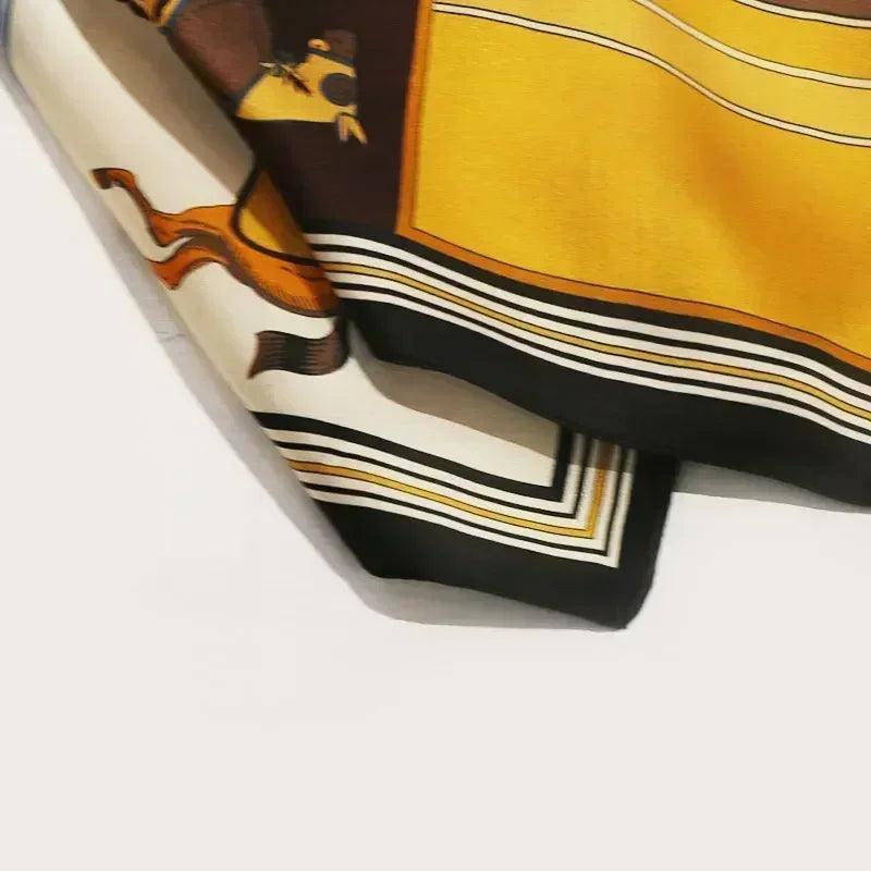 Nordic style square scarf autumn and winter silk