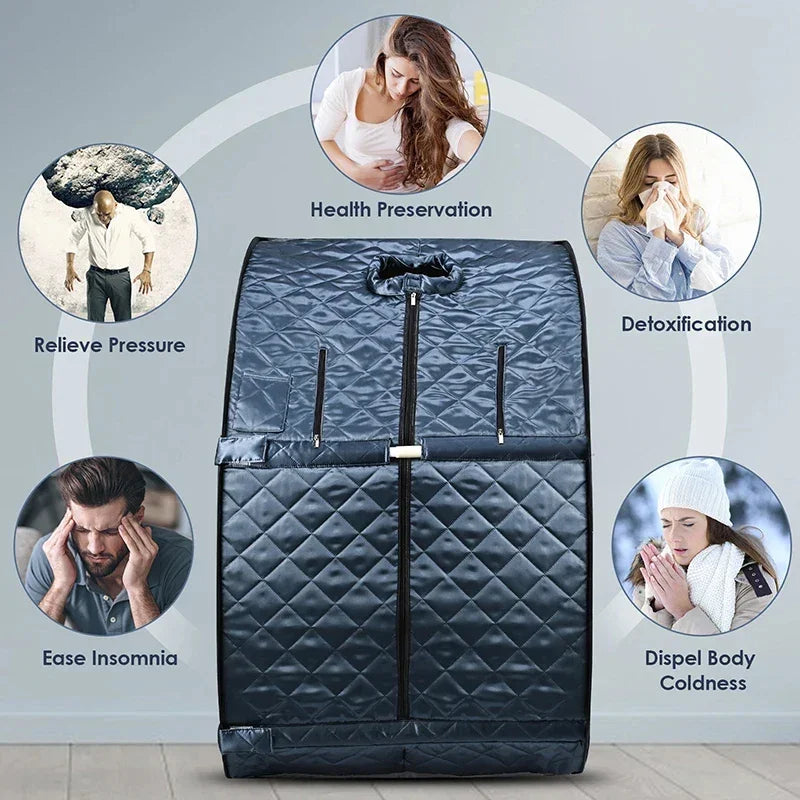 3L Sauna Box Full Body Portable Fumigation Sauna for Home Spa Strong Steam Engine Fumigating Foldable Single Spa Machine