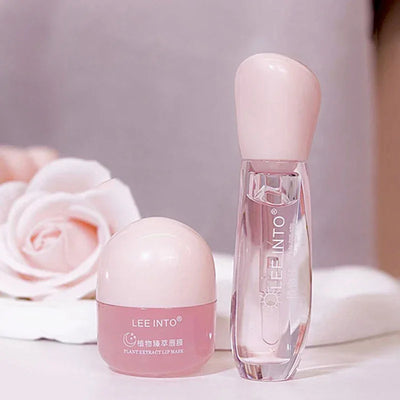 LEEINTO Plant Essence Lip Protection Set for Diminishing Lip Lines, Moisturizing Sleep, Moisturizing, and Repairing