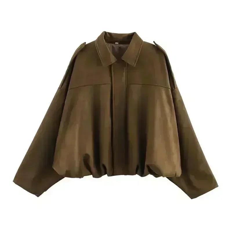 Women’s jackets spring chic elegant outerwear loose warm coat youth fashion