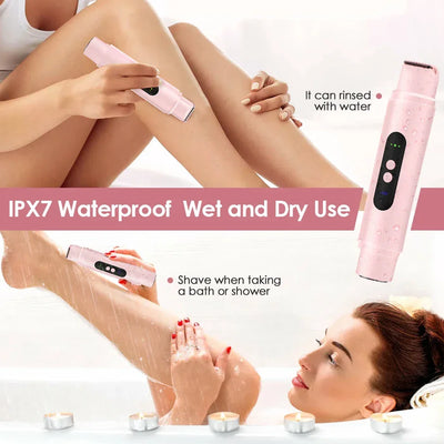 Electric Razors for Women Painless Ladies Epilator Facial Mustache Shaver Bikini Underarms Legs Trimmer Electric Hair Removal