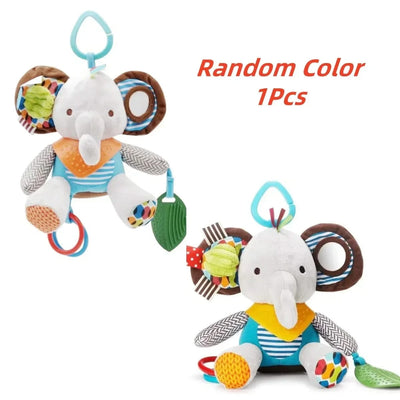 Montessori Baby Toys Kawaii Soft Plush Dolls Animal Strollers Pendant Toys for Newborn Boys Girls Toddler Birthday Gift