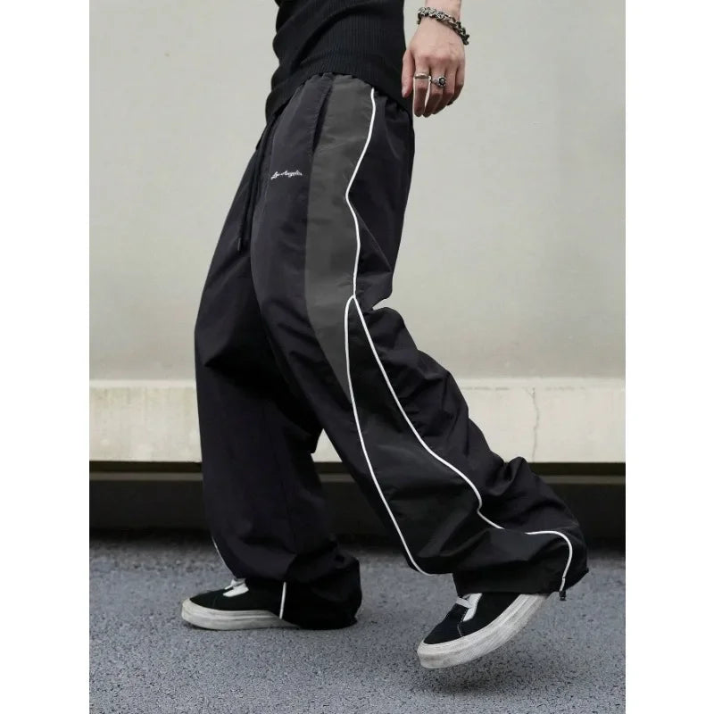 Men Casual Joggers Pants Fashion Streetwear Oversized Sports Wide Leg Pants Hip Hop Y2k Sweatpants High Waist Baggy Trousers