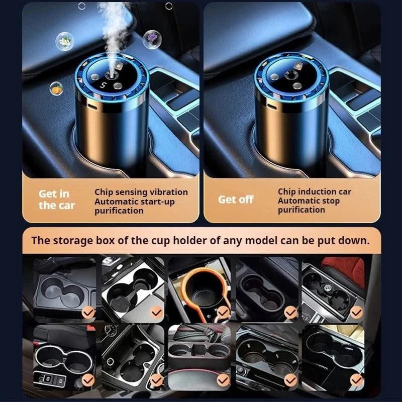 Car Air Humidifier Fragrance Diffuser Car Air Fresheners Perfume Essential Oil Diffuser Odor Eliminator Removing Humidifier
