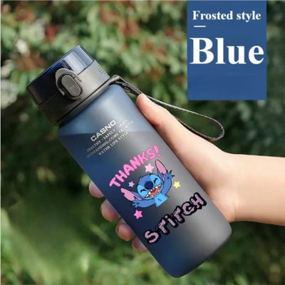 1000ML Stitch Angel Cartoon Water Cup Portable Plastic Large Capacity Cartoon Figures Clear Cup Outdoor Sports Water Chil Cift