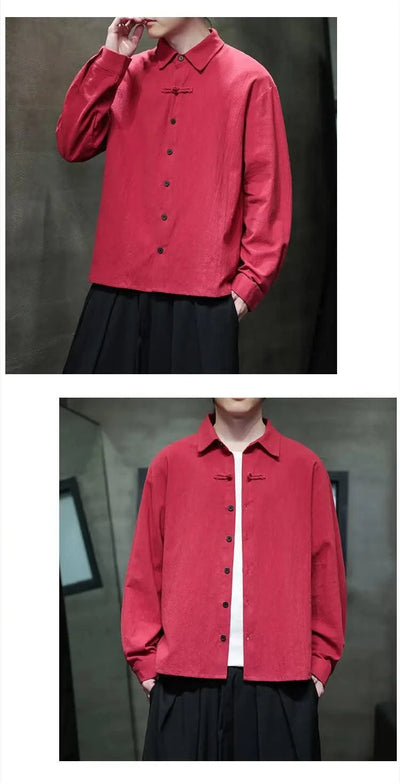 Mens Linen Shirts Casual Streetwear Long Sleeve Turn Down Collar Summer Beach Vacation Hawaiian Shirts M-5XL Plus Size Men Tops