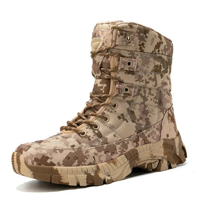 2025 Men Boots Tactical Shoes High Top Hiking Durable  Anti-Slip Outdoor Climbing Trekking Shoe Military Tactical Low Boots Male