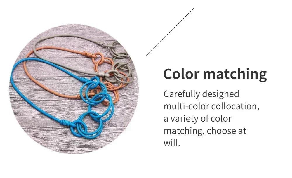 Barwodo new rubber chain necklace for women simple handmade elasticity jewelry sweater chains party accessories luxury