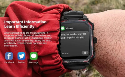 LOKMAT Ocean Max Sport Smart Watch New Flagship Waterproof Fitness Tracker BT Calls Smartwatches Heart Rate Blood Oxygon Monitor