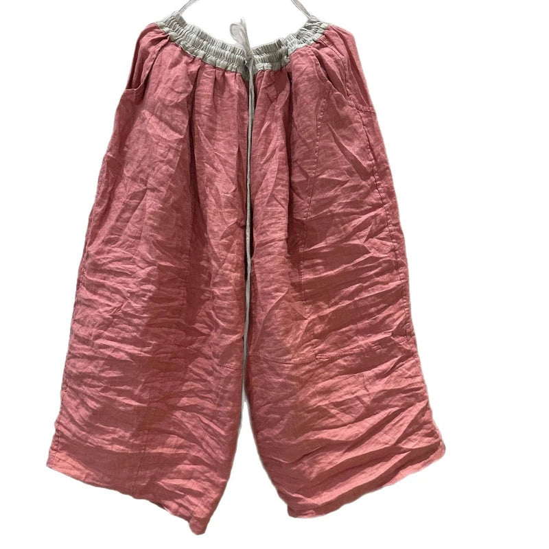 2025 New Wide Leg Pants High Quality Women's 2025 Thin Summer Spring Ramie Literary Retro Loose Personalized Women's Hemp Pants