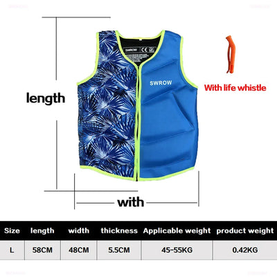 Wake Surfing Impact Vest CE Approved Neoprene Life Jacket Wakesurf Comp Vest surf But Great for All Other Watersports Activities