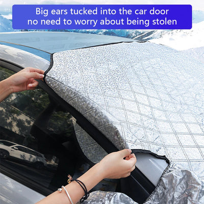 Car Snow Shield Frost Cover Windshield Winter Window Winter Car Coat Front Windshield Snow Sunscreen Dustproof Anti-Freeze Cover