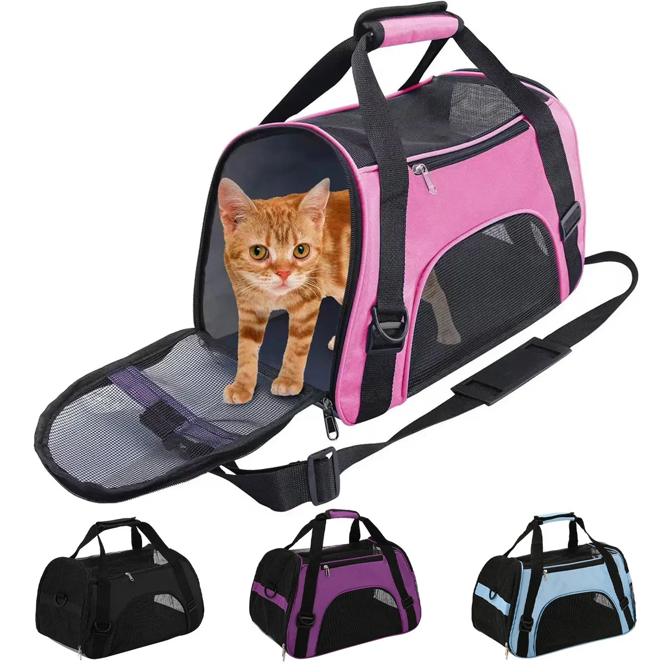 Portable Dog Cat Carrier Bag Pet Puppy Travel Bags Breathable Mesh Small Dog Cat Dogs Outdoor Tent Carrier Outgoing Pets Handbag