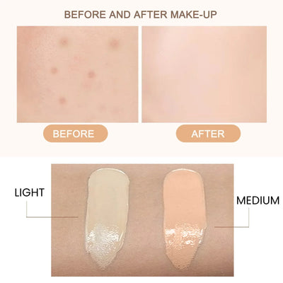 Natural Foundation Cc Cream Waterproof Brighten Moisturizing Foundation Concealer Oil-Control Sunscreen Spf 50 Makeup Cosmetics