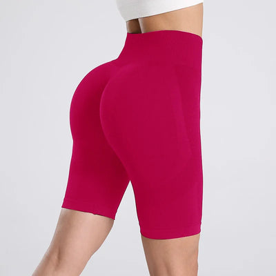 women's Seamless yoga shorts high waisted running and fitness shorts sexy hip lifting cycling quick drying skinny shorts