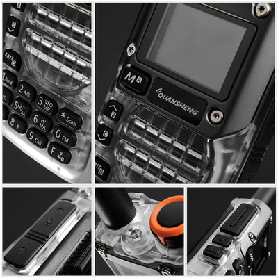 New Quansheng UV-K6 UHF VHF Walkie Talkie UV-K5(8) Full Band Type-C Scrambler NOAA Wireless Copy Frequency Transparent Ham Radio
