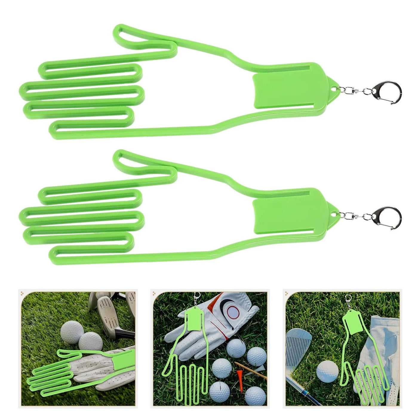 2 Pcs Golf Glove Holder Gloves Hanger Convenient Racks Support Accessories Clip for Golfing Abs Protective Man