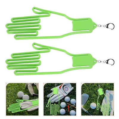 2 Pcs Golf Glove Holder Gloves Hanger Convenient Racks Support Accessories Clip for Golfing Abs Protective Man