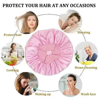 Satin Bonnet Hair Bonnet for Sleeping Silk Bonnets for Women with Elastic Soft Band for Hair Care Night Hair Care Accessories