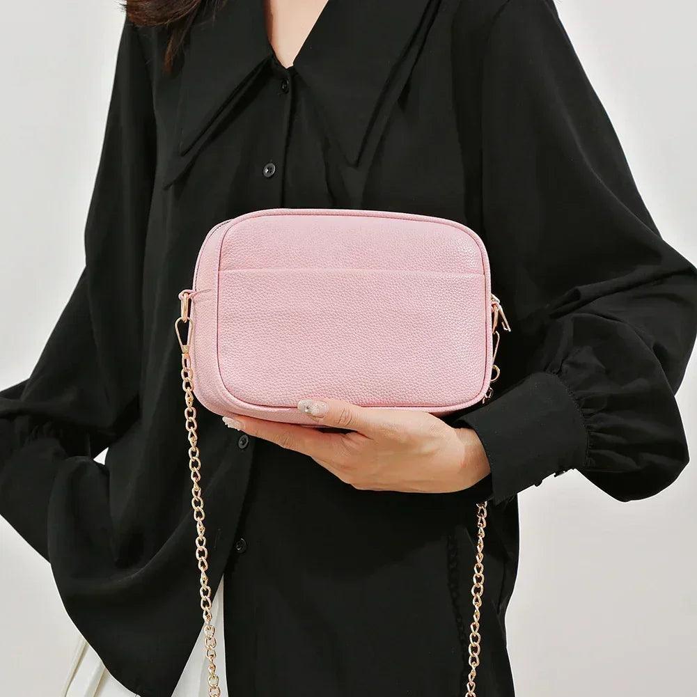 Fashion women handbag luxury brand leather tote bags for shoulder 2024 designer solid color messenger