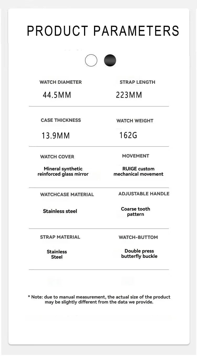 New authentic high aesthetic fully automatic mechanical watch for men, high-end brand fashion, business simplicity, niche trendy