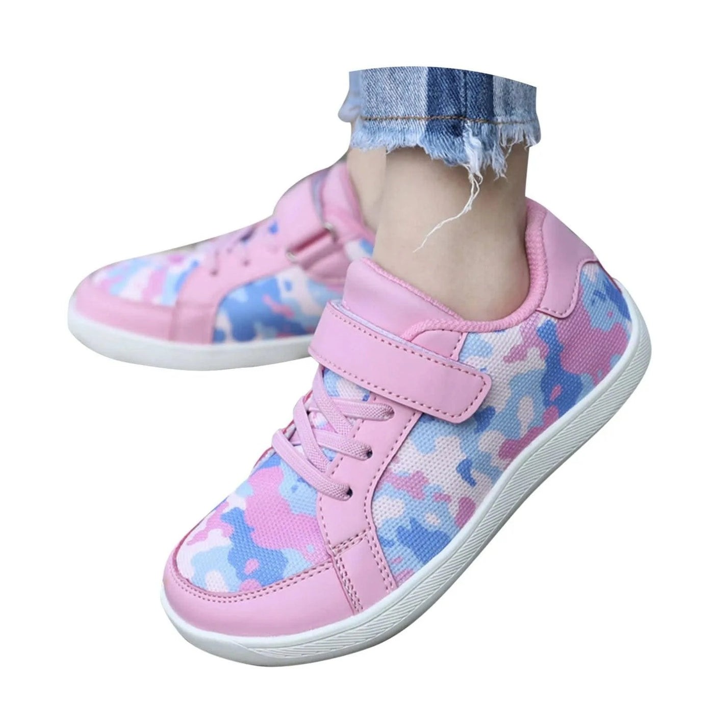 Children's Walking Shoes 2025 New Children Sports Shoes Wide Head Barefoot Shoes Soft Light Comfortable And Breathable Sneakers