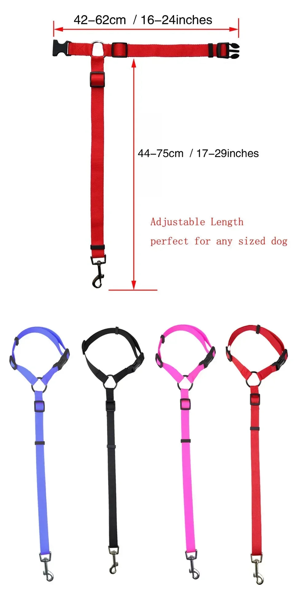 Universal Practical Dog Cat Pet Safety Adjustable Car seat Belt Harness Leash Travel Clip Strap Lead Pet Car Safety Belt