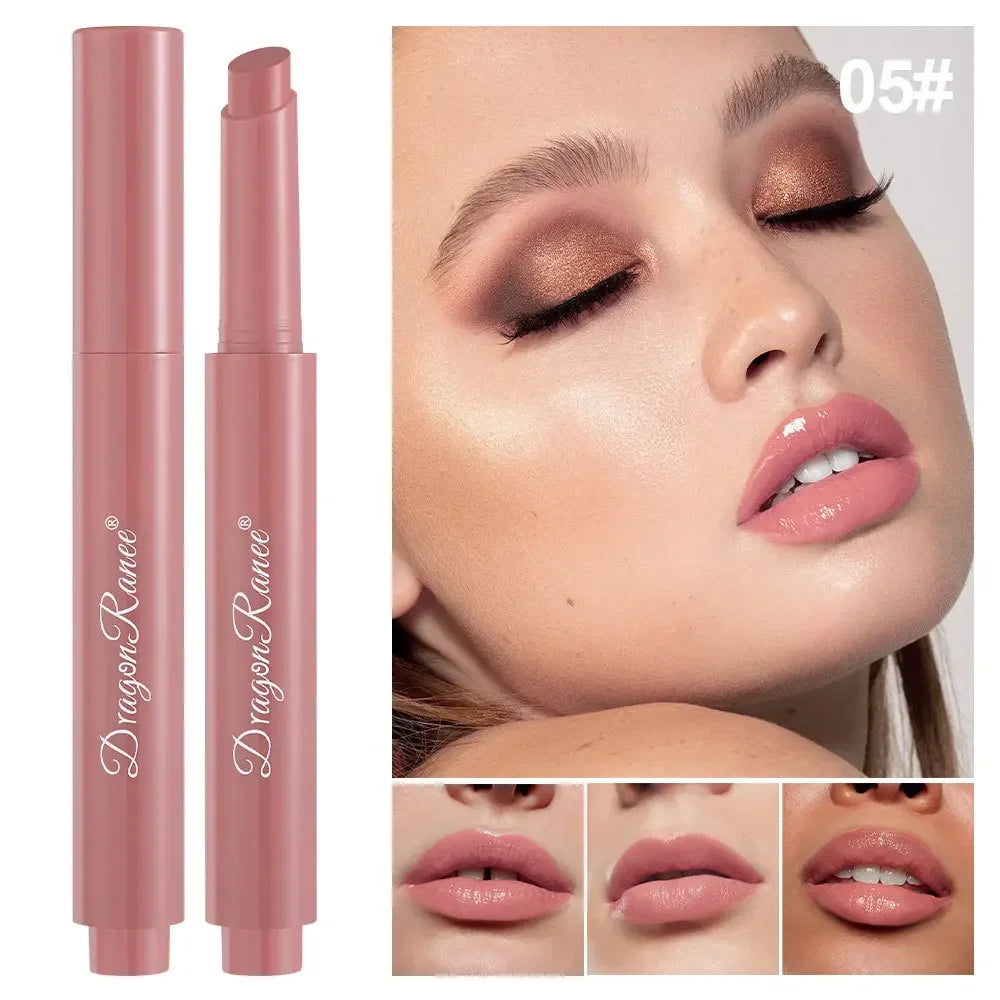 Solid Lipstick Long-lasting Easy Color Lip Stain Moisturizing Lip Gloss Pearl Mirror Lipgloss Tint Sexy Red Lipstick Makeup