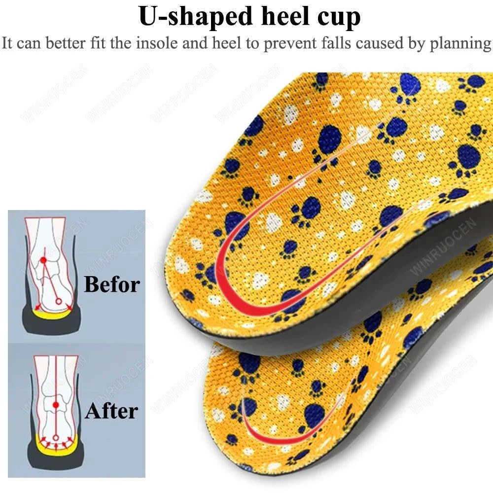 Kids Insole Arch Support | Flat Feet Sneaker for Children |Orthopaedic Insoles For Girl/boy Shoes | For Sports | Feet Care Inserts Pad