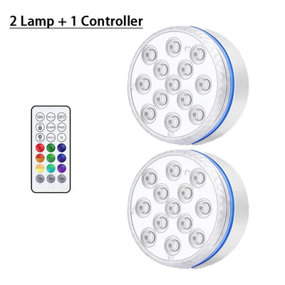 13LEDs Pool Light Underwater Swimming Pool Lighting Updated Submersible Light IP68 Outdoor Spotlight for Aquarium Fish Tank Pond