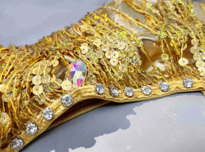 Women Latin Dance Dress Halter Crop Top