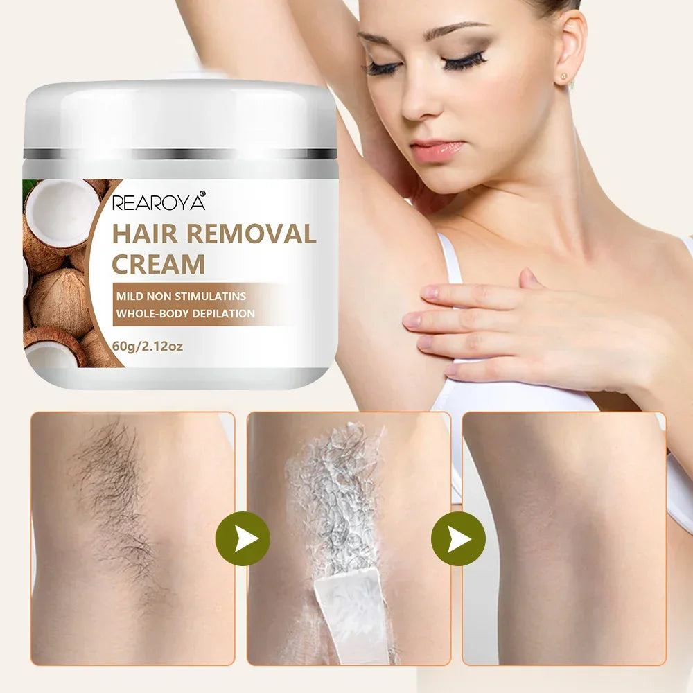 Fast Hair Removal Cream Painless Hair Growth Inhibitor Arm Armpit Legs Permanent Depilatory for Men Women Beauty Health Care