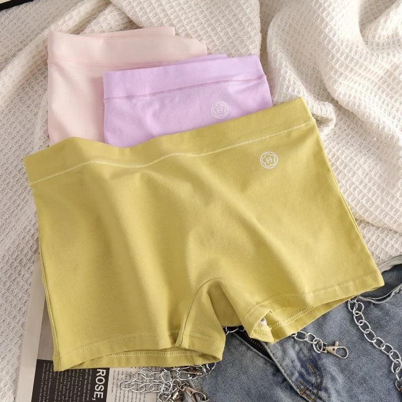 Women Boxers Underwear Cotton Breathable Ladies Safety Short Pants Female Seamless Underpants Solid Cozy Boyshorts Sexy Lingerie