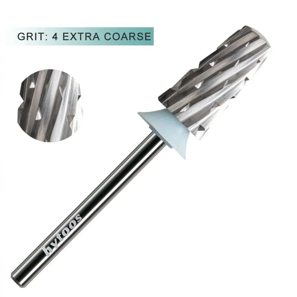 HYTOOS Safety Tapered Nail Drill Bits 3/32 Smooth Top Carbide Drill Bits for Nails Electric Drills File Accessories Removal Gel