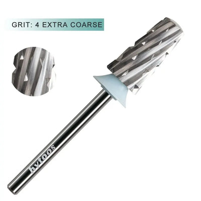 HYTOOS Safety Tapered Nail Drill Bits 3/32 Smooth Top Carbide Drill Bits for Nails Electric Drills File Accessories Removal Gel