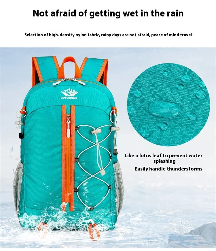 Outdoor Backpack Oxford Buden Mountain Riding Backpack Ultra Light Multifunctional Casual Foldable Backpack Large Capacity