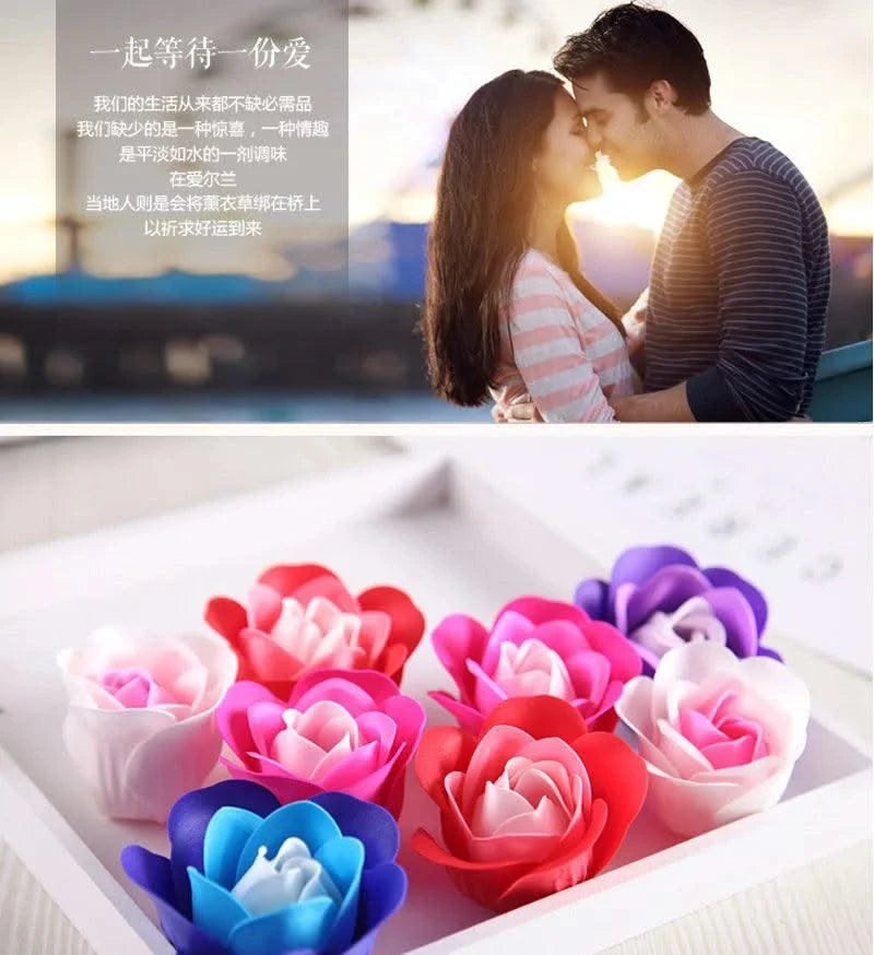 Romantic 18pcs Soap Rose Flowers Gift Box Luxury Soap Flower Gifts Birthday Party Valentine's Wedding Creative Soap Flowers