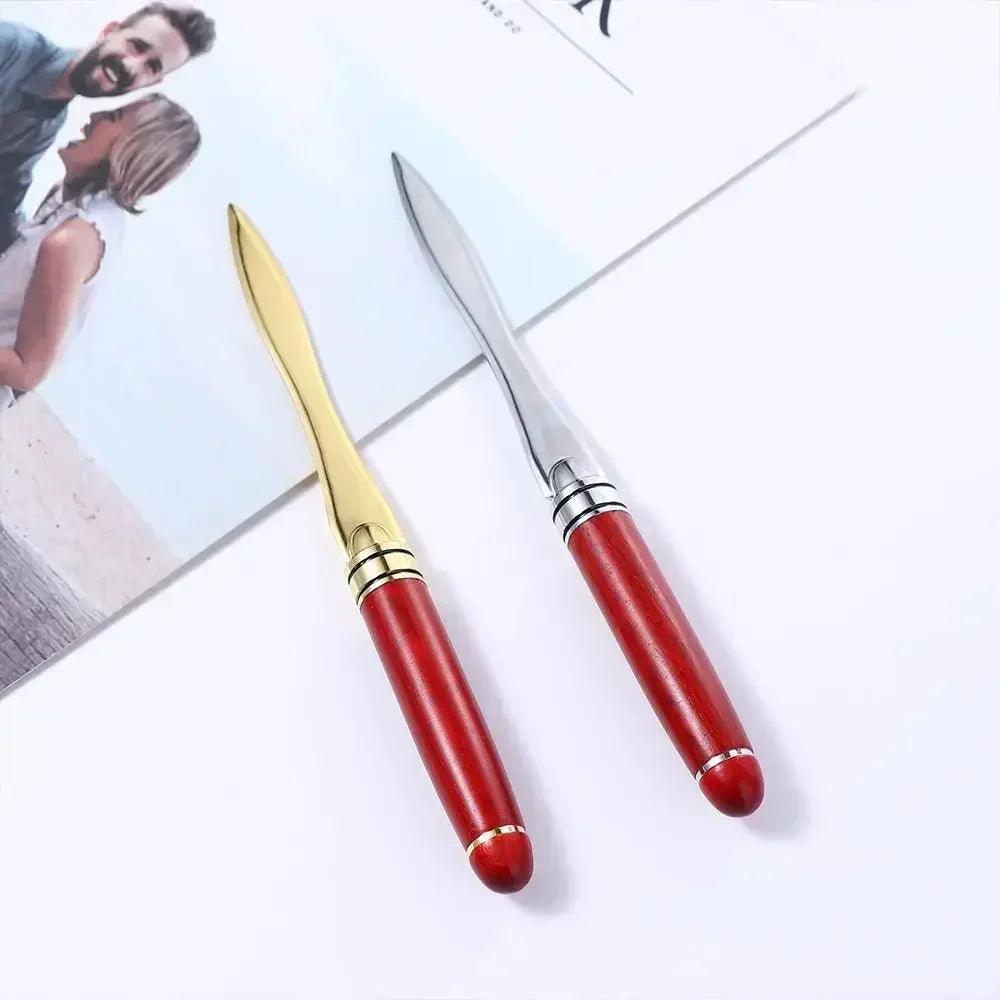 Supplies wooden handle office school student stationery letter opener express cut paper tool envelopes