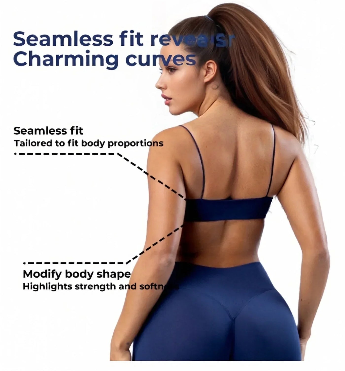 Women's gym sportswear with thin shoulder straps, fully matte back, exposed back, high elasticity sports bra with chest cushion