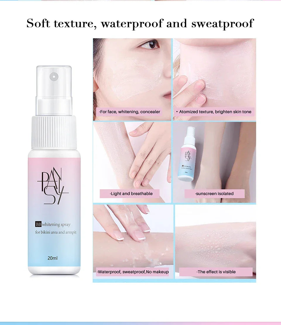 BB Whitening Spray Face Brightening Moisturizing BB Cream Face Foundation Nourishing Skin Care Beauty Cosmetics