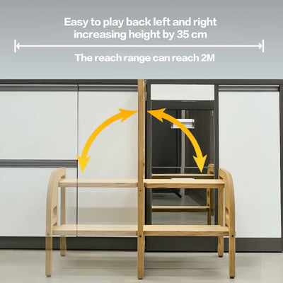 Ultra Thin Built In Folding Step Stool Narrow Retractable Pull Down Hidden Ladder Space Saving For Small Home Kitchen Cabinet