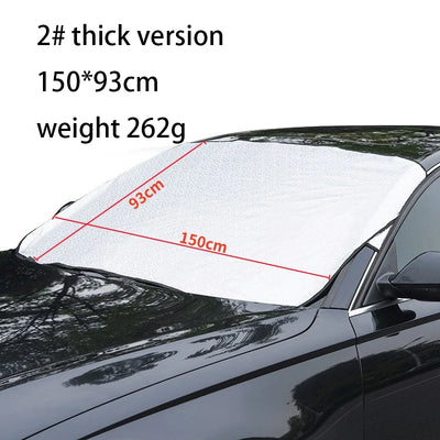 Winter Car Front Snow Frost Cover Windshield Frost Ice Cover Sunshade Protector Foldable Keep Warm Cover